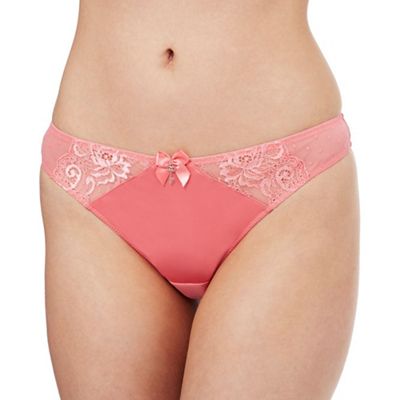 Floozie by Frost French Pink lace mesh thong